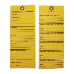 Exhibit Labels 185 x 80mm - 100 Pack - Yellow