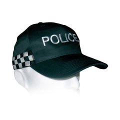 Police Baseball Cap - Checked Band