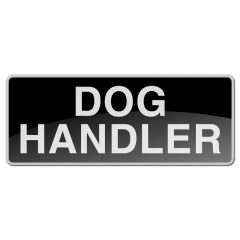 Reflective Velcro Badge - Small - Black - DOG HANDLER