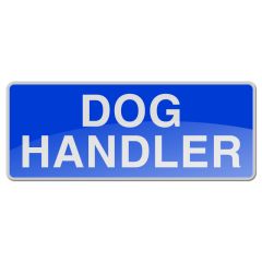 Reflective Badge - Sew-On - Small - DOG HANDLER (Blue)