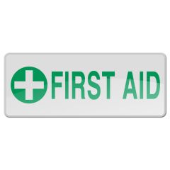 Reflective Badge - Sew-On - Small - FIRST AID