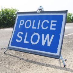 Roll-Up Police Sign System