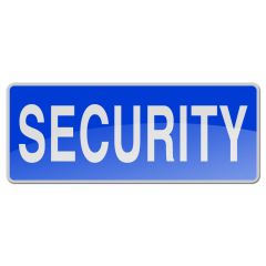 Reflective Badge - Sew-On - Small - SECURITY (Blue)