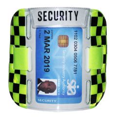 SIA Security Badge Holder Armband - Reflective Hi-Vis Yellow / Black