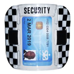 SIA Security Badge Holder Armband - Reflective Silver / Black