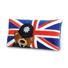 UK Police Officer Bear Cushion 