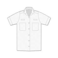 Uniform Shirt - Womens / Short Sleeve / Epaulettes / Open Neck - Size 15 / 15.5 / 16 / 16.5